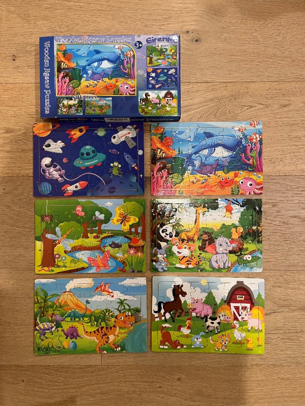 Like New - 6 Wooden Puzzles for Toddlers